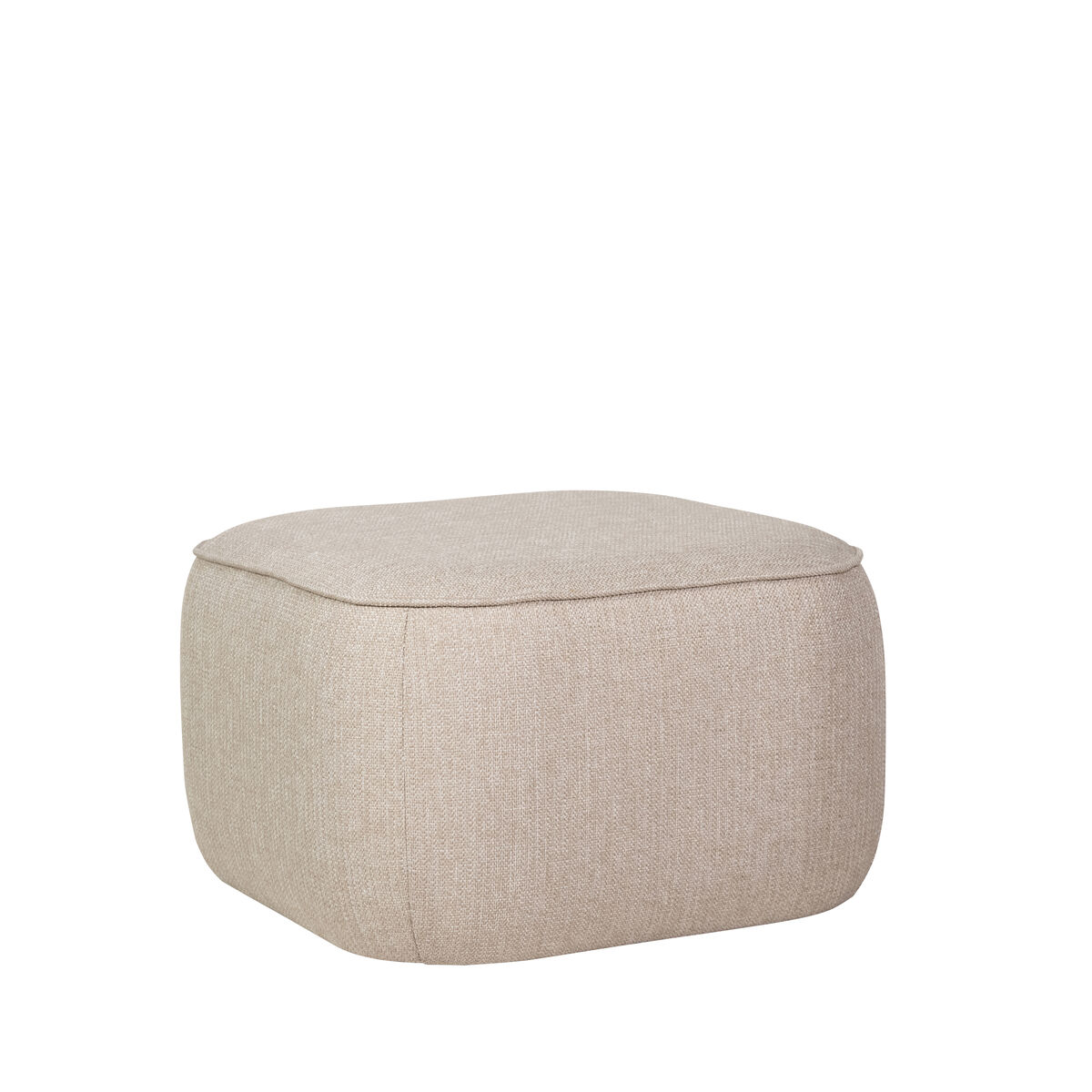 Cube Pouffe Beige - Hübsch