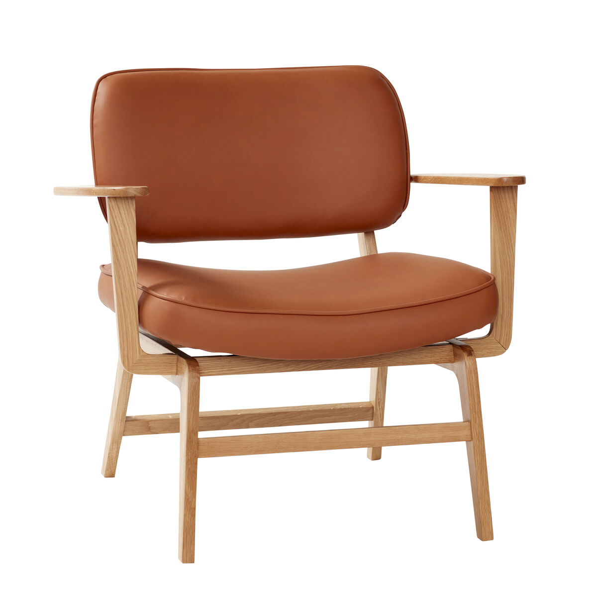 Haze Lounge Chair Brown/Natural - Hübsch