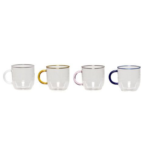 Kiosk Glass Mugs Multicolour (set of 4)