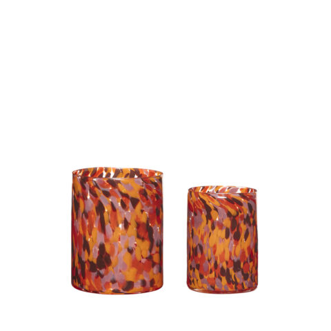 Luce Candleholders Orange (set of 2)