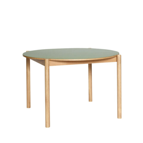 Oblique Dining Table Round Olive