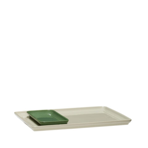 Amare Tray Sand/Green (set of 2)