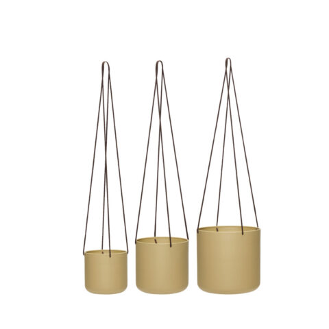 Bloom Hanging Pots Large Khaki (set of 3)