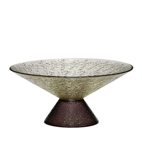 Bonbon Glass Bowl Large Green/Brown