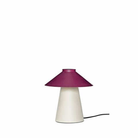 Chipper Table Lamp Sand/Burgundy