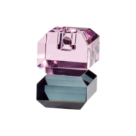 Gem Kerzenhalter Small Grau/Rosa