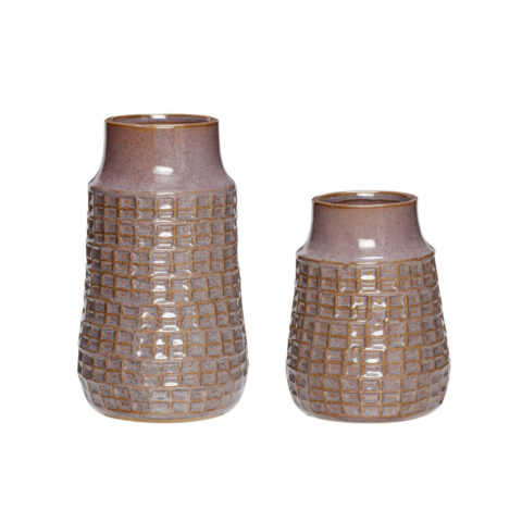 Grid Vases Marron (set de 2)