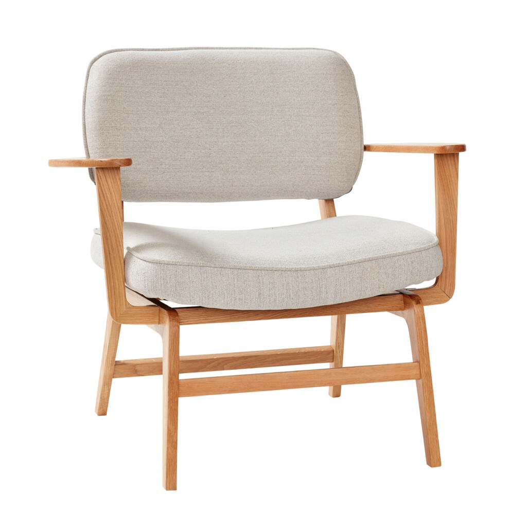 Haze Lounge Chair Grey/Natural - Hübsch