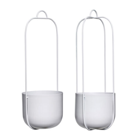 Lotus Hanging Pots Light grey (set of 2)