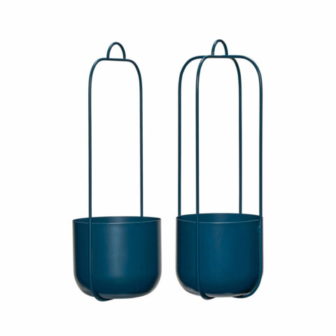 Lotus Hanging Pots Petrol (set of 2)