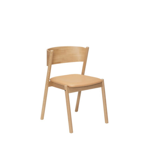 Oblique Dining Chair Seat Natural