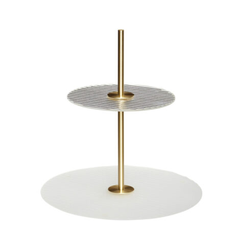 Ripple Etagere Frosted/Brass