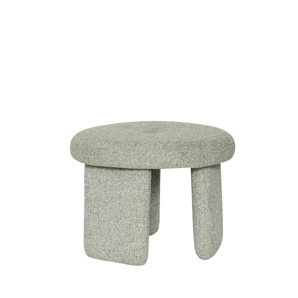 Rocco Pouffe Light green - Hübsch