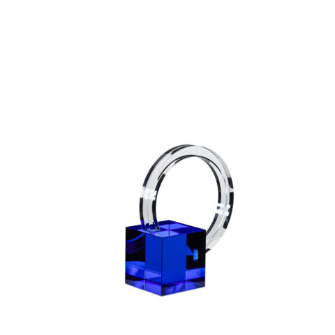 Sculpt Buchstütze Blau/Klar