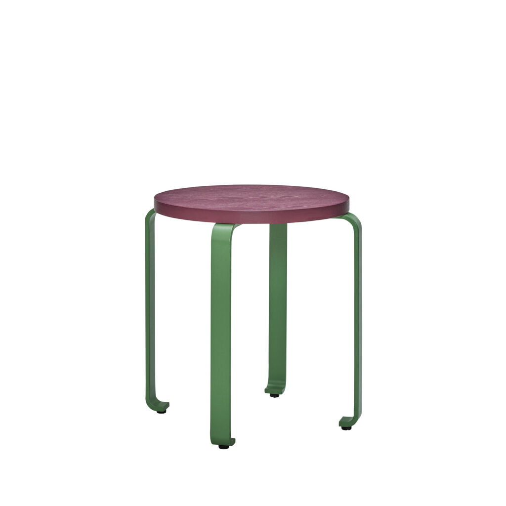 Hübsch スツール smile-stool-burgundygreen-