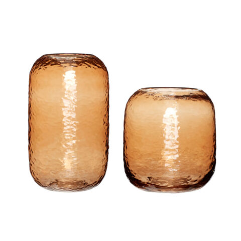 Texture Vases Ambre (set de 2)