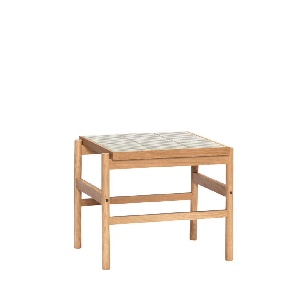 Tile Side Table Mint/Natural - Hübsch