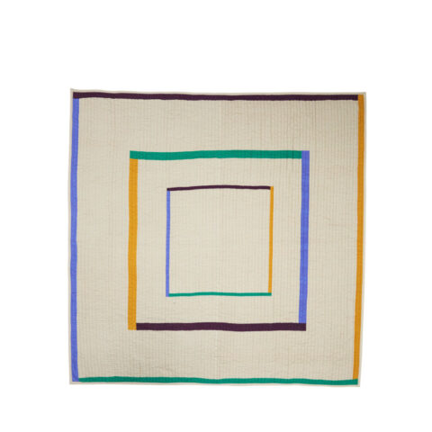 Twist Tagesdecke Square 260x260 Sandfarben/ Multifarben